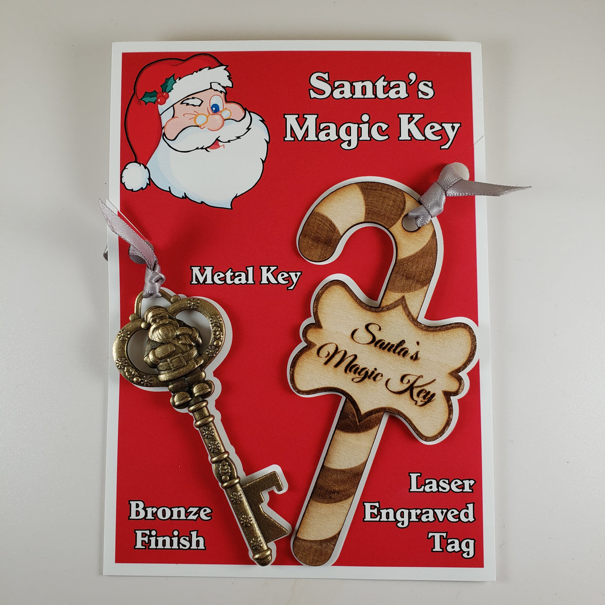 Santa's Magic Key Ornament Personalized / Santa key Silver